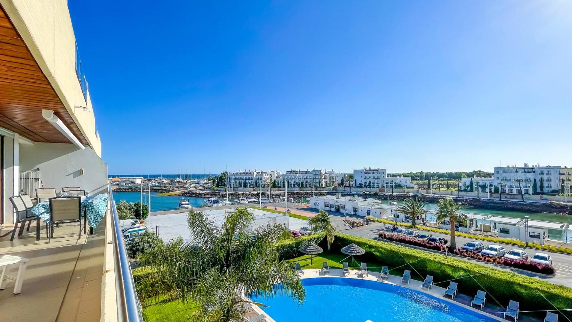 AQ 310 Incrível apartamento de dois quartos com vista para a Marina Quarteira Exterior foto